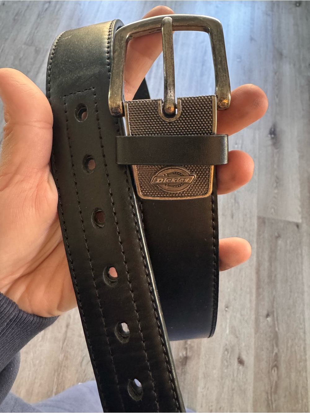 Dickies Genuine Leather Style Work Belt Size 36 Black Utility Belt